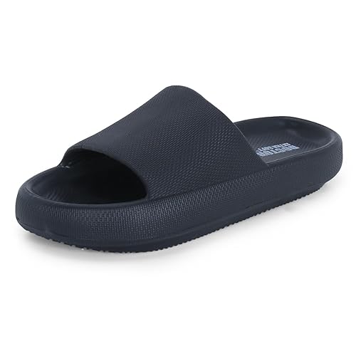 DOCTOR EXTRA SOFT Men's Classic Ultra Soft Sliders/Slippers with Cushion FootBed for Adult | Comfortable & Light Weight | Stylish & Anti-Skid | Waterproof & Everyday Flip Flops for Gents/Boys D-504