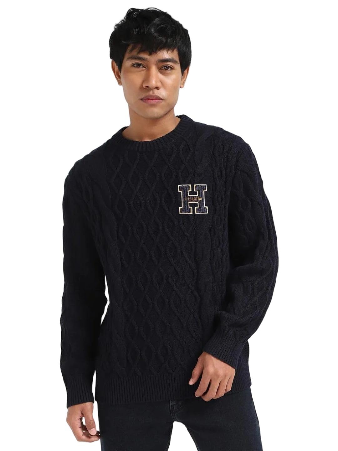 tommy hilfiger Cable Knitted Relaxed Fit Cotton Sweater-picture-14