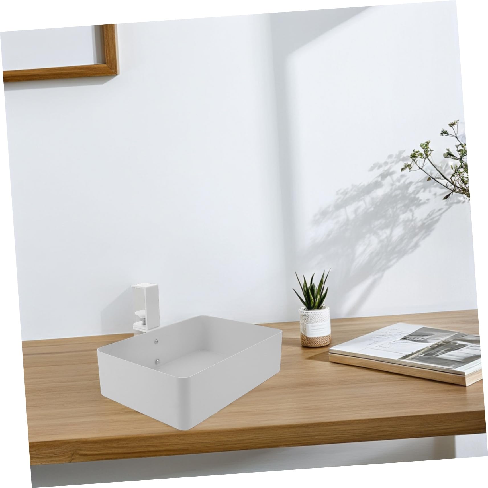 SOIMISS Cestino Portaoggetti in Metallo Sottopensile Contenitore da Appendere per Cucina e Bagno Organizer per Piccoli Spazi di Archiviazione Discreta