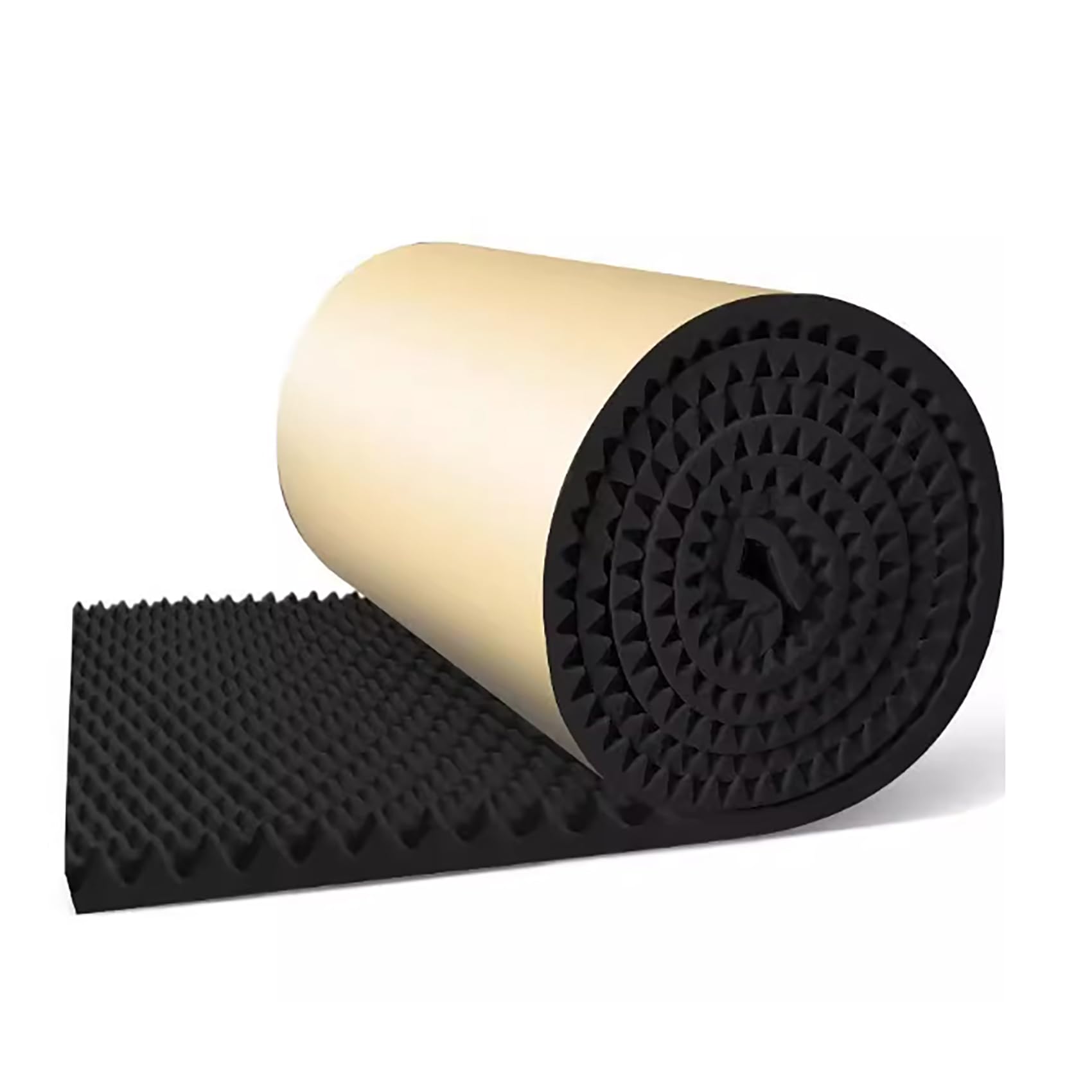 Paneles de Espuma acústica autoadhesiva, materiale insonorizante de 20mm de Grosor para Paredes, Aislamiento de Estudios de grabación, KTV y Home Cinema(Size:1 * 10m,Color:Negro)