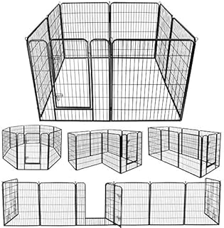 ZENY Dog Playpen 40 Inch 8 Panels, Heavy Duty Pet Dog Pen Indoor, Metal Dog Fence with Doors, Foldable Animal Outdoor Exercise Pen for Yard, RV, Camping
