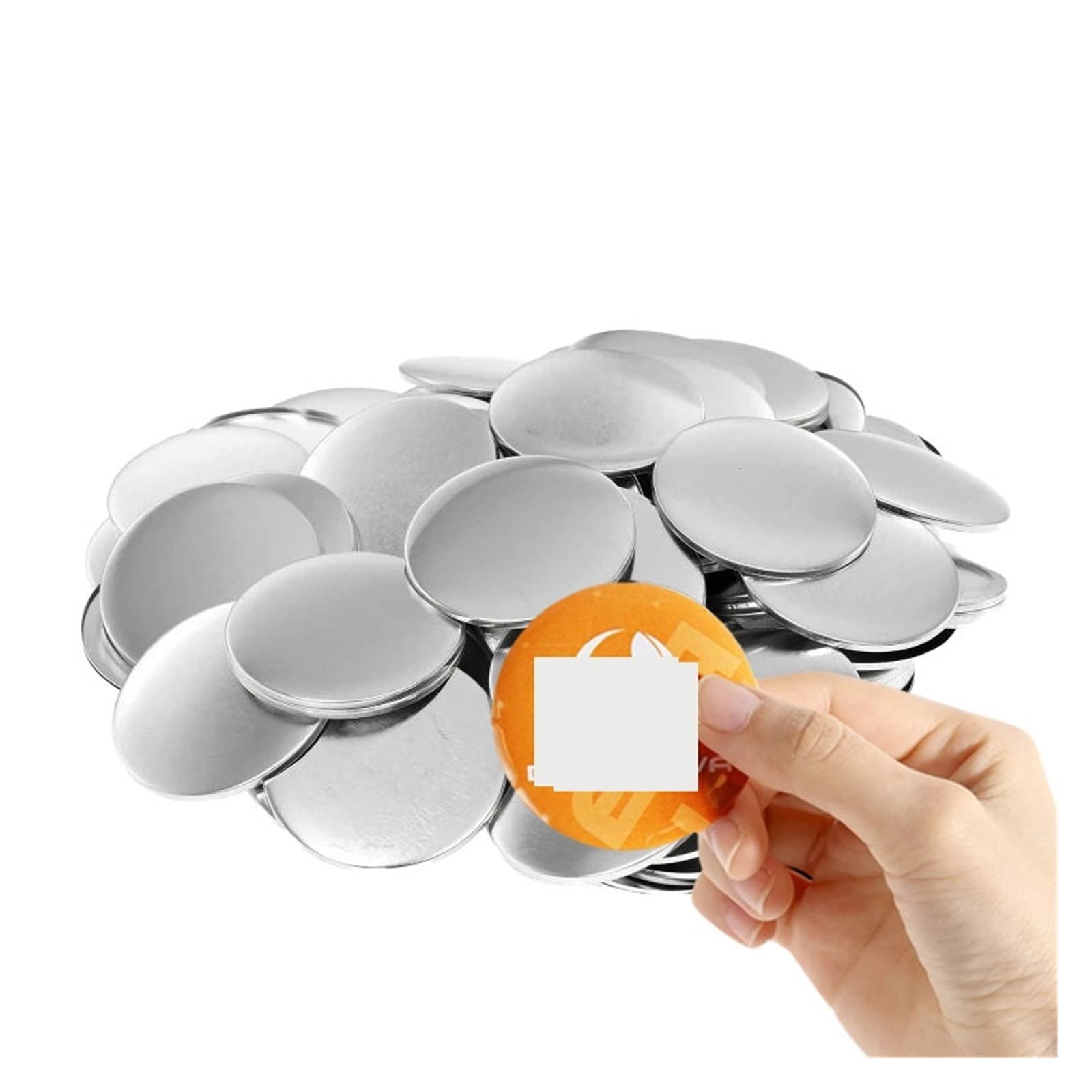 300 szt. Puste przypięte z powrotem metalowy przycisk przypinany Materiały eksploatacyjne Części do odznaki Button Maker(32MM)