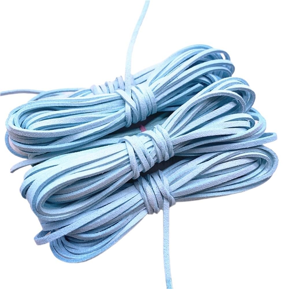 Decor Craft String 5yards Thread Rope 3mm Flat, Faux Suede Braided Cord Velvet Leather Used for Handmade Beading 1piece