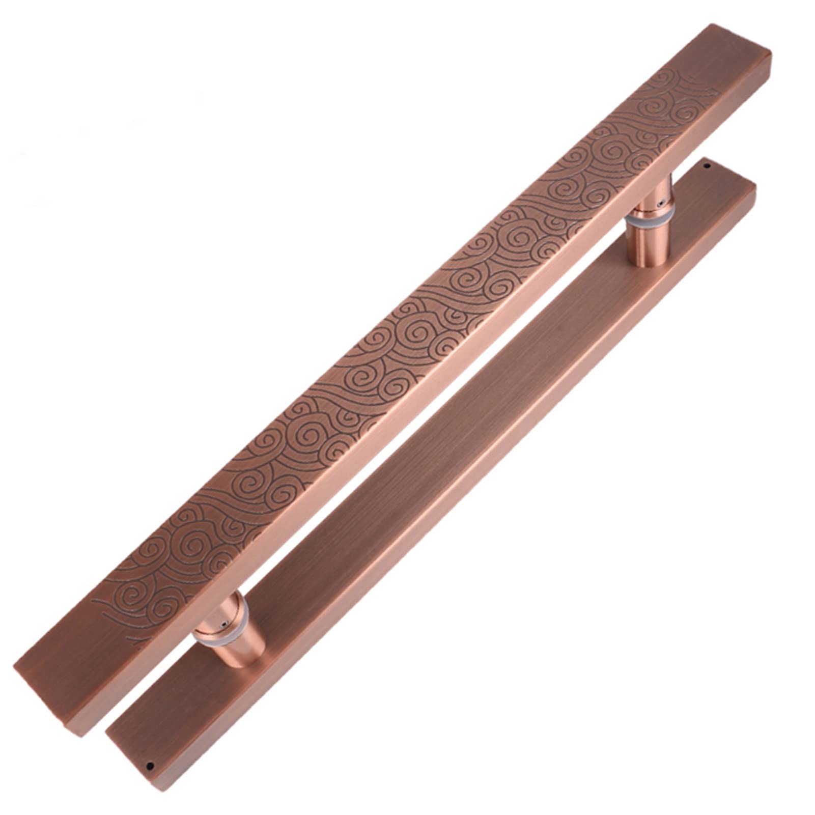 Poignée de porte rectangle 120cm en acier inoxydable design rustique