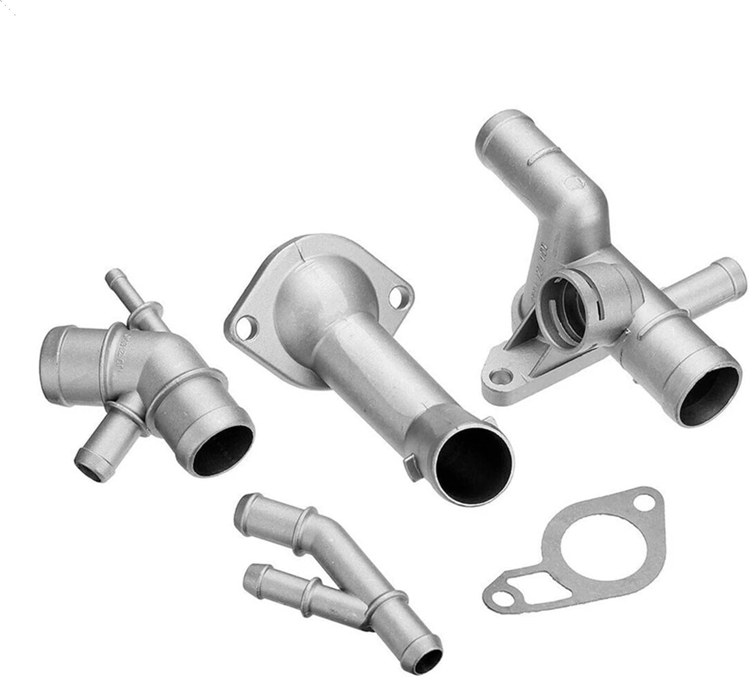 Thermostat And Seal Housing For Mk4 1.8T Tt Aluminum Coolant Flange Upgrade Kit Engine Cooling 06A121132A 5Pcs Thermostat Housing