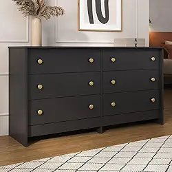 Cômoda 136cm com 6 Gavetas Flex Multimóveis Mp4275 Preto