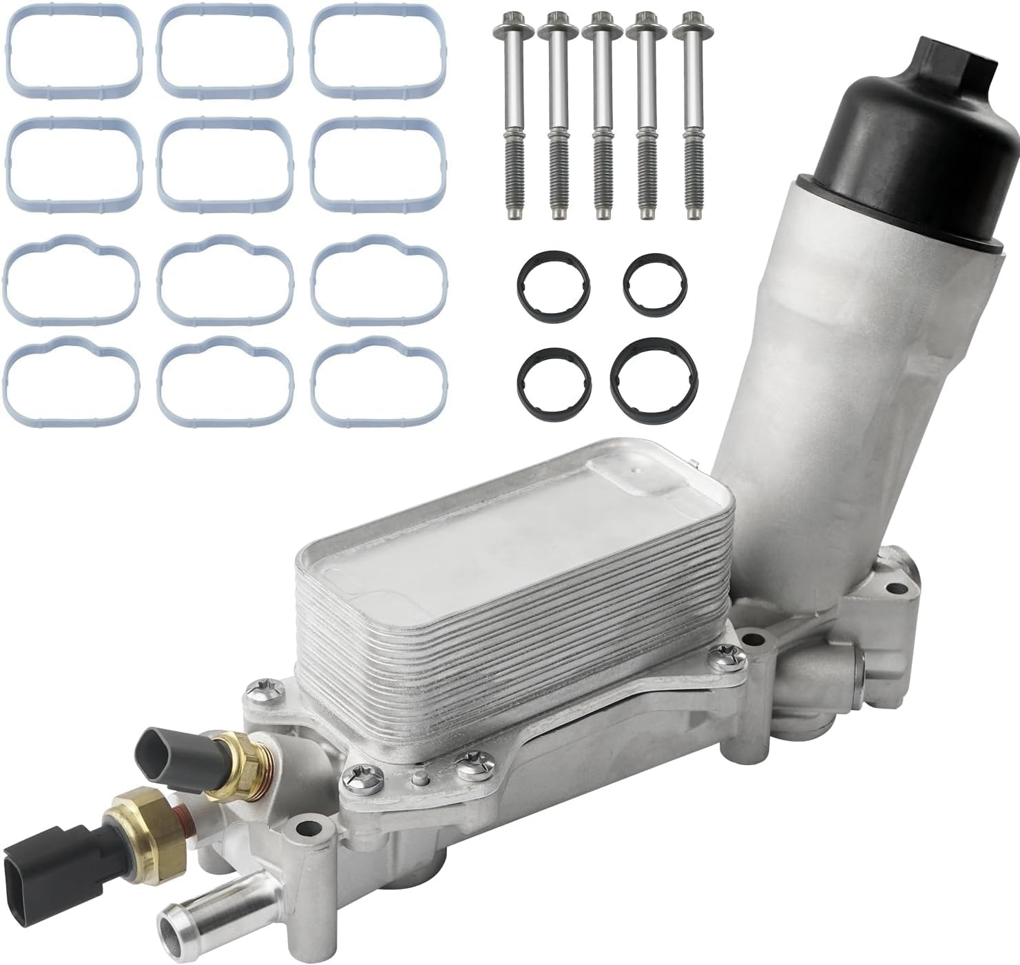 926-959 Upgrade Aluminum Engine Oil Cooler Oil Filter Housing for 2011-2016 Jeep Wrangler Grand Cherokee Dodge Challenger Charger Durango Journey Caravan Ram Chrysler 200 300 Town Country 3.6L 926-876