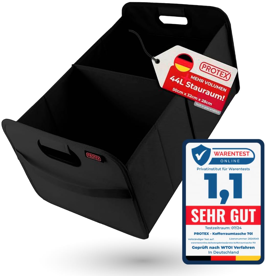 Organizer Bagagliaio PROTEX 44L - Borsa Auto Pieghevole Impermeabile Nera - Foto 8