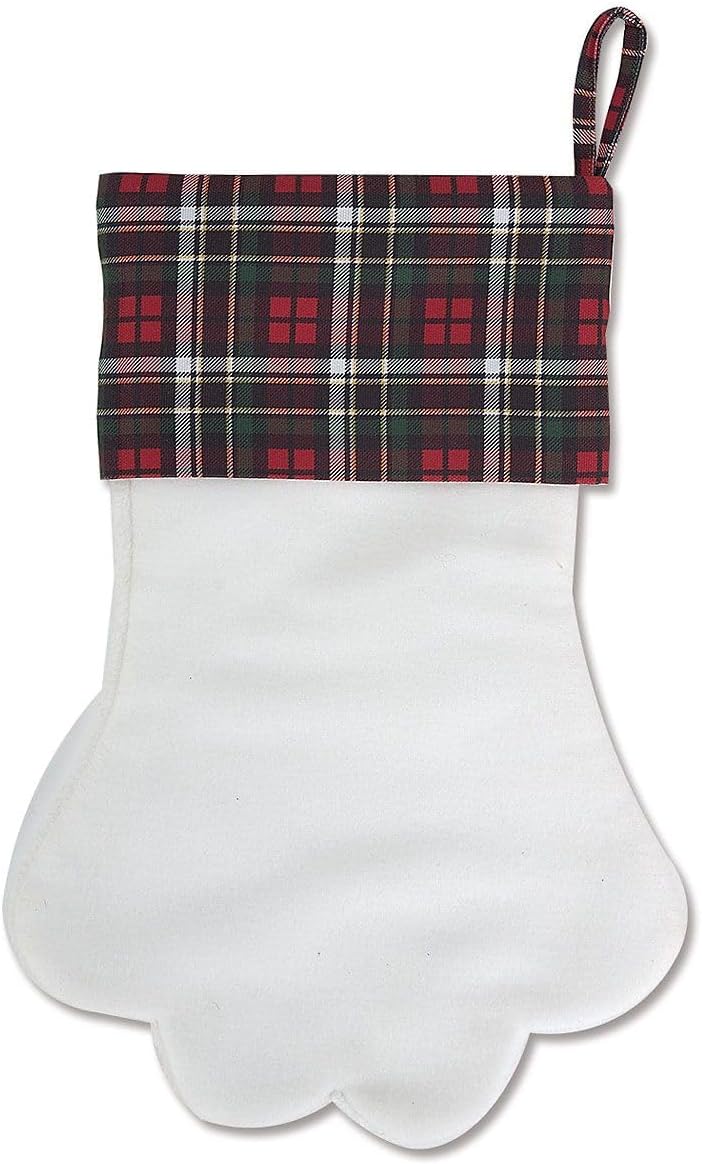 Lillian Vernon Dog Paw Personalized Stocking - Christmas Decorations, Puppy Theme, Custom, Gifts