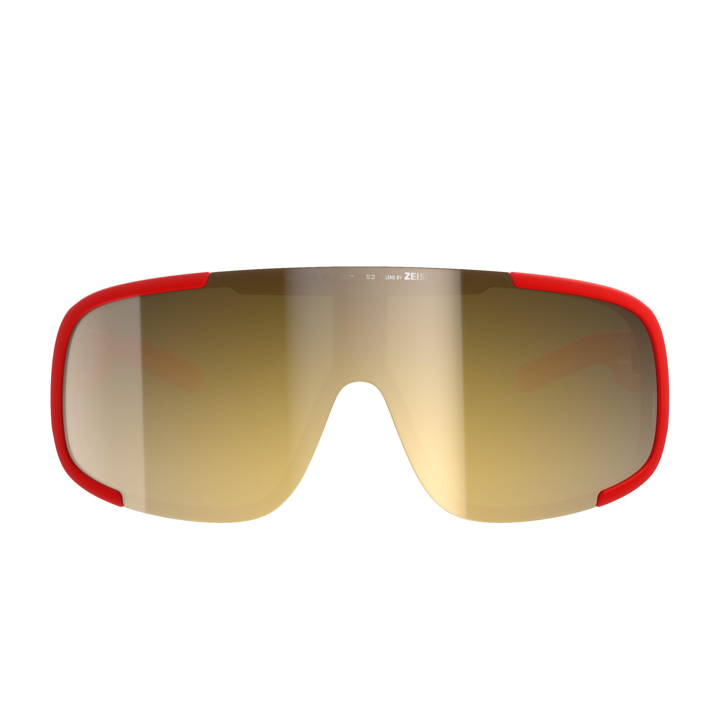 POC Unisex Adult Aspire okulary przeciwsłoneczne, Prismane Red/Clarity Road/Partly Sunny Gold, One Size, Prismane Red/Clarity Road/Partly Sunny Gold, jeden rozmiar