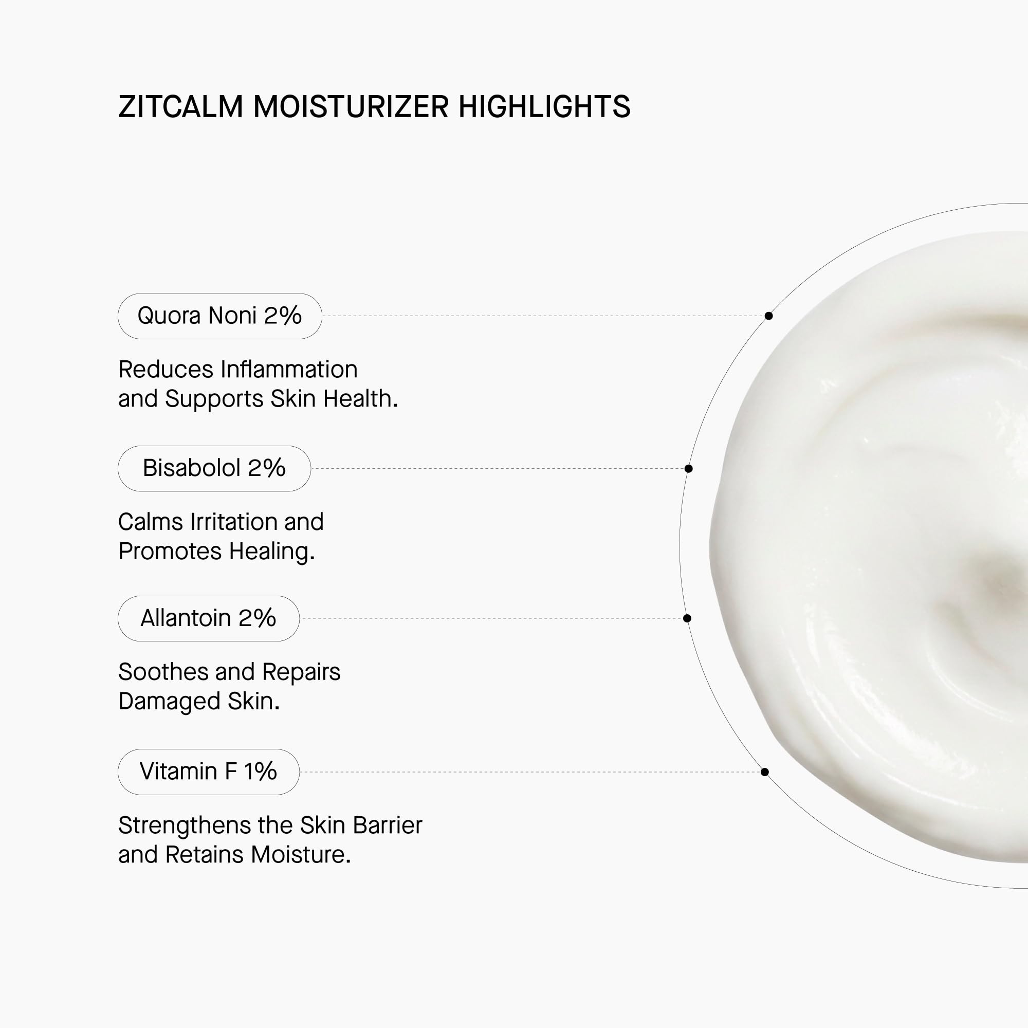 ACNEMY ZITCALM CREAM - Soothing Anti-Redness Cream, Oil-Free Repairing Moisturizer, 50 ml – Vitamin F, Bisabolol and Allantoin, Reduces Irritation and Restores the Skin Barrier