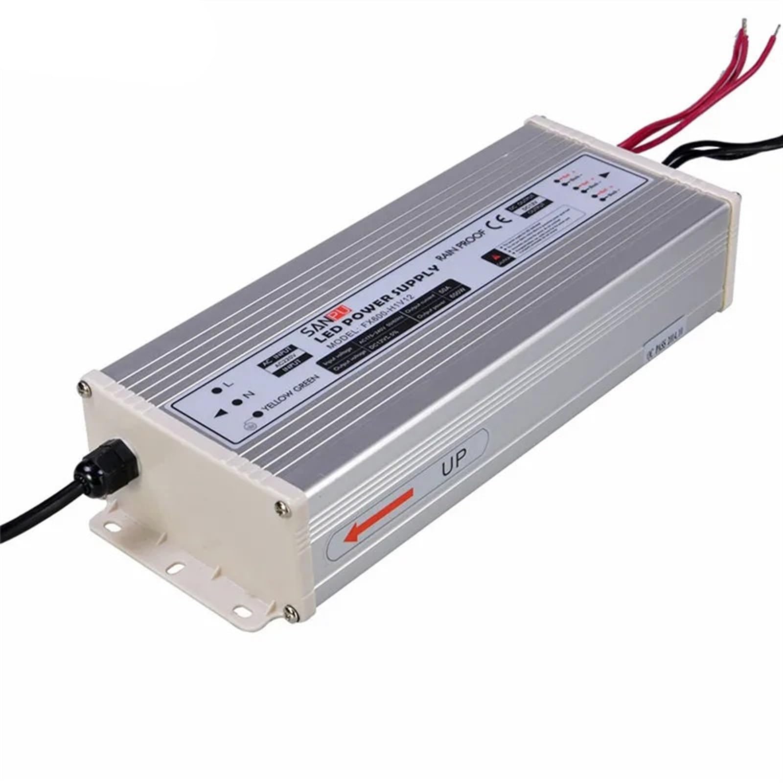 Fuentes de alimentación LED 600W 12V 50A Controladores de Interruptor 220V 230V AC DC Transformadores de luz Carga de contenedor Completo a Prueba de Lluvia