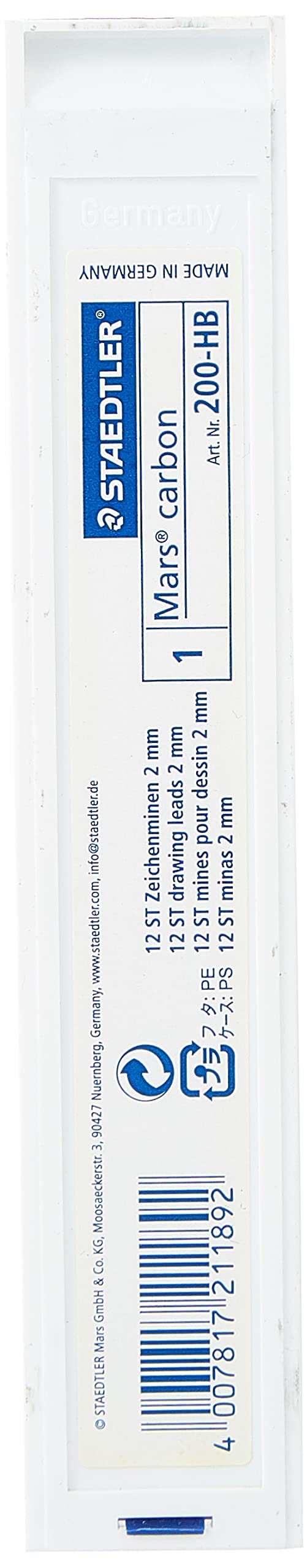 Staedtler ASTUCCIO 12 MINE 2MM 200-HB MARS LUMOGRAPH STAEDTLER [200HB]