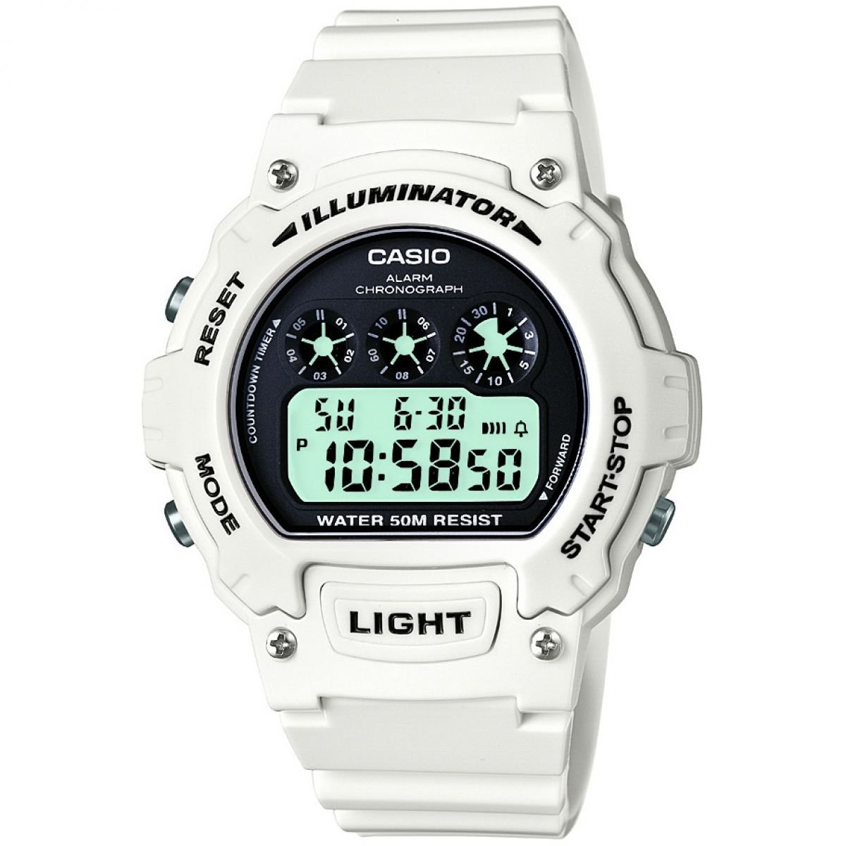 CasioUnisex Adult Digital Watch, digital Display and Resin Strap W-214HC-7AVEF