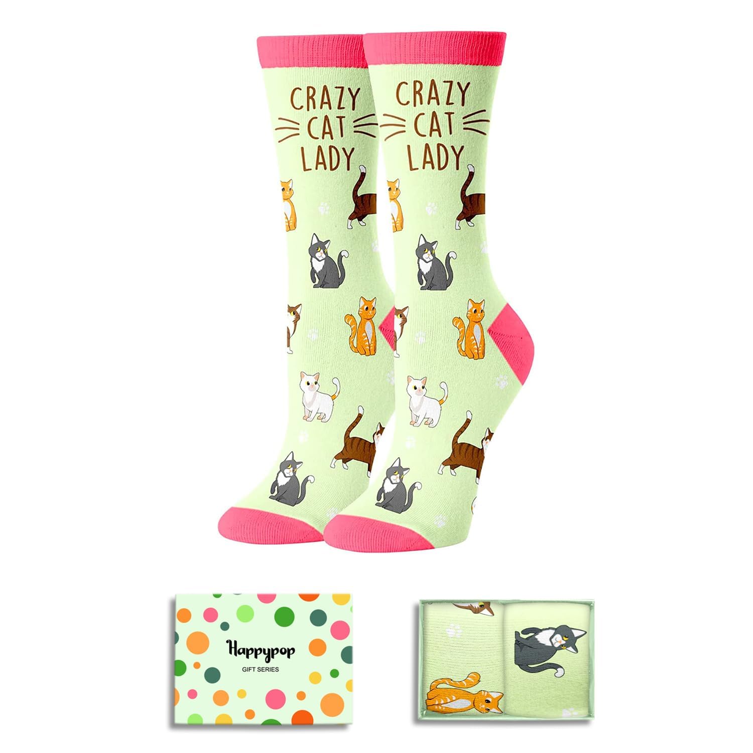Crazy Chicken Socks for Women - Funny Crazy Chicken Cat Bee Lady Gifts for Lovers