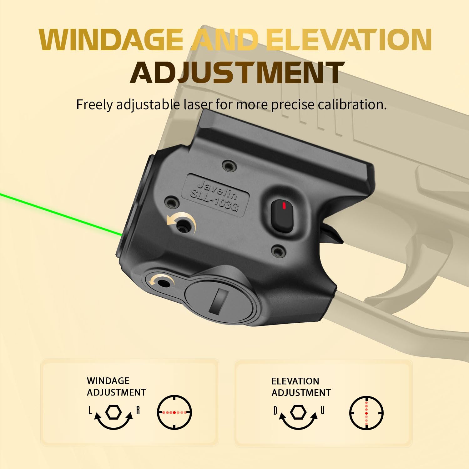 WARRIORLAND Pistol Light Laser Combo Fits Sig Sauer P365/ P365X/ P365XL, Compact 150-Lumen Trigger Mounted Tactical Weapon Light with Green Laser & White LED Flashlight, with Power Indicator, SLL-103G