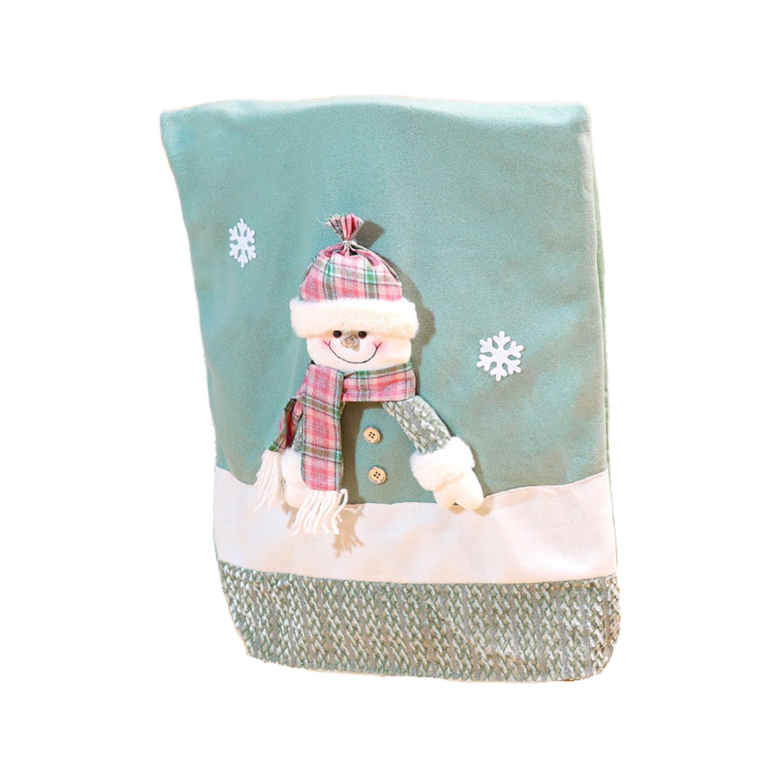 Kalttoy Seasonal Santa Character Soft Chair Cover for Family Gatherings Christmas Celebration Soft Fabric Christmas Chair Protectors