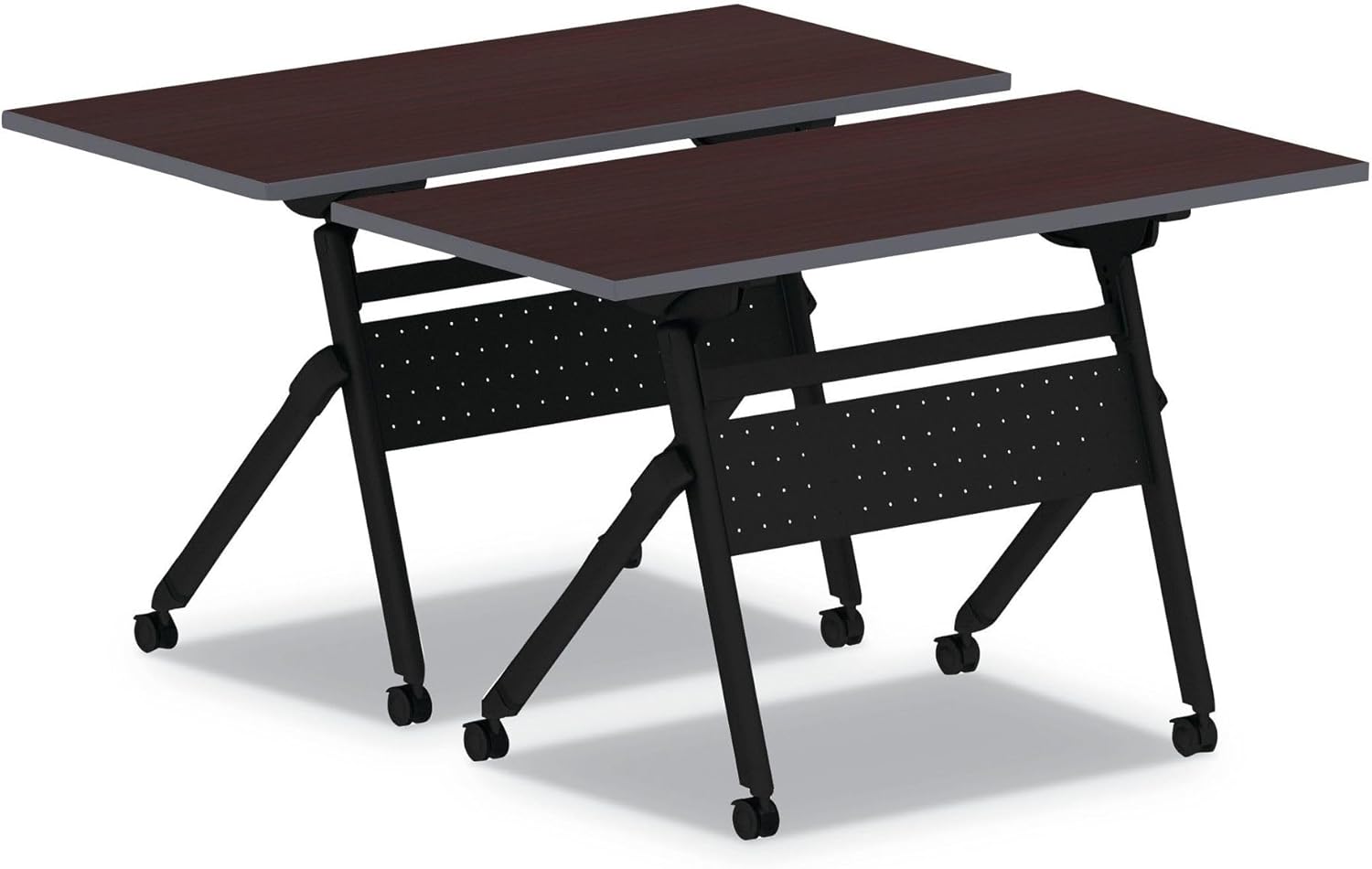 Alera ALEVA7243BK 32.25 in. x 23.63 in. x 28.5 in. Flip and Nest Table Base - Black