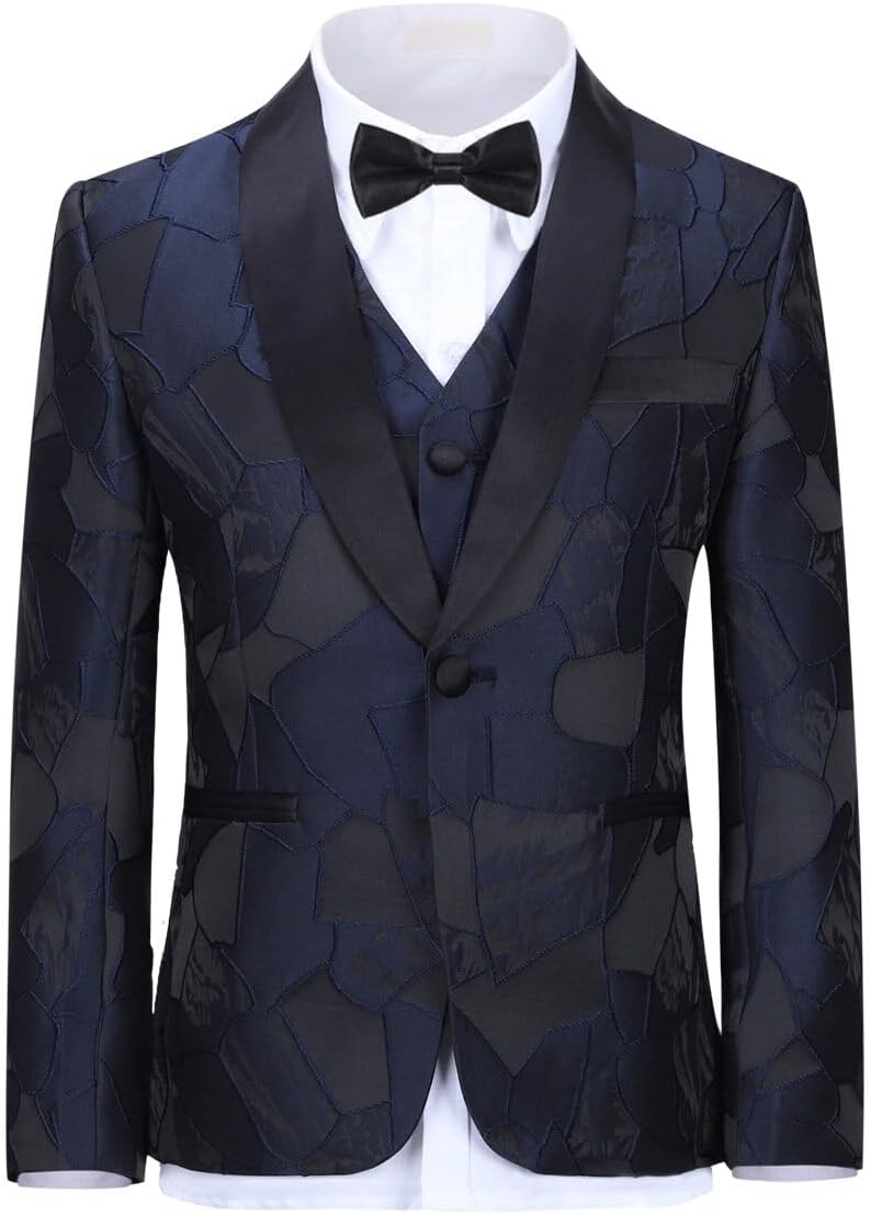SWOTGdoby Boys Suits 3 Piece Slim Fit Kids Tuxedo Suits for Boys Formal Dress Blazer Jacket Pants Vest Wedding Party Prom - Image 2