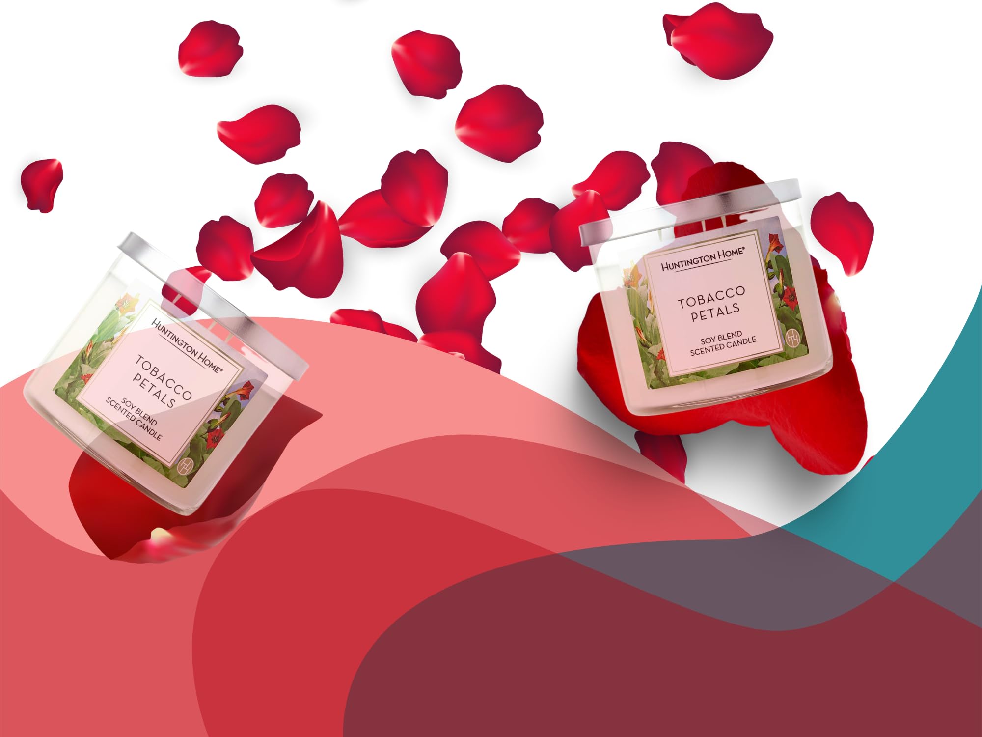 Tobacco Petals Scented Candle | Huntington Home 3 Wick Soy Blend | Glass  Jar Candles with Eco Tote | Cozy Ambiance: Buy Online at Best Price in UAE 