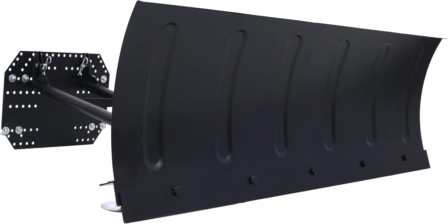 59in Universal ATV Snow Plow Kit - Steel Blade ATV Plow System with Complete Mount Package, Adjustable Angles, Quick Installation (59 inch)