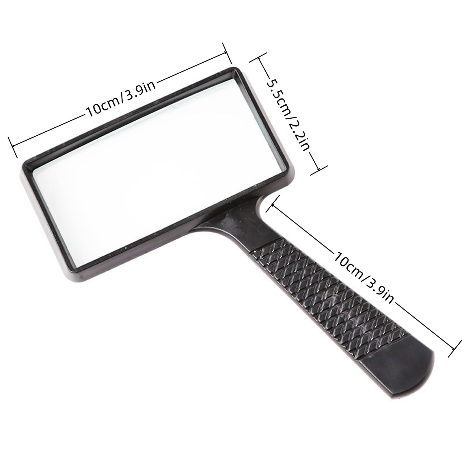 2025 5X Rectangle Page Magnifier for Reading, Kids Magnifying Glass with Portable Handle, Handheld Large Magnifying Glass for Seniors Reading, Inspection, Coins, Jewelry, Kids Exploring Map (1)