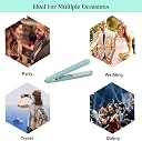 TopFinder® Mini 2 in 1 Hair Straightener and Curler 0.75 Inch, 30s Fast Heating, 190℃ Temperature Memory, 3D Floating Plate Design for Short Hair Curls Flat Iron Smart Ceramic Iron- (Color May Vary) gallery image