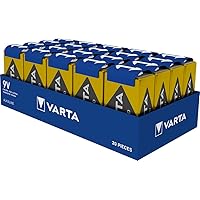 VARTA Pile Blocchi da 9V, confezione da 20