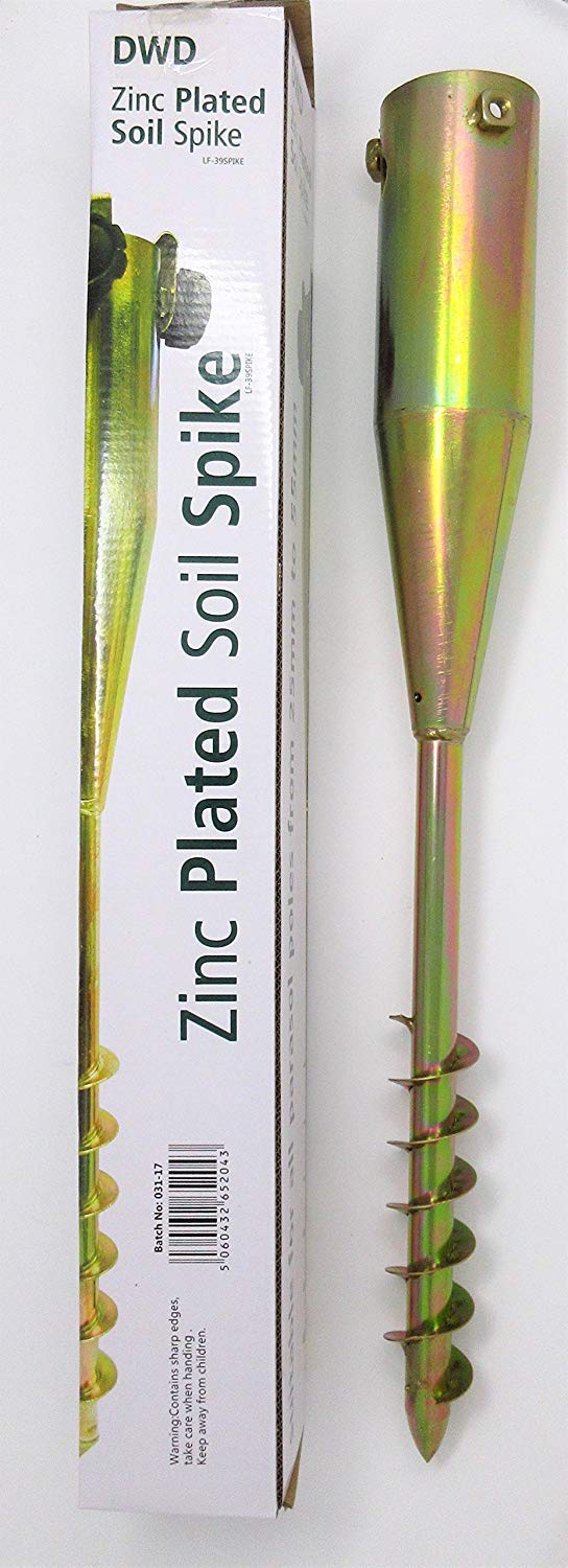 DWD Heavy Duty Rust Resistant Zinc Plated ScrewIn Ground Spike for