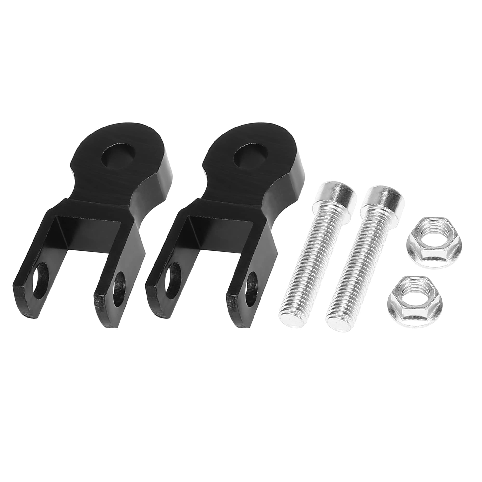 Pair 5cm Motorcycle Shock Absorber Height Extension Black