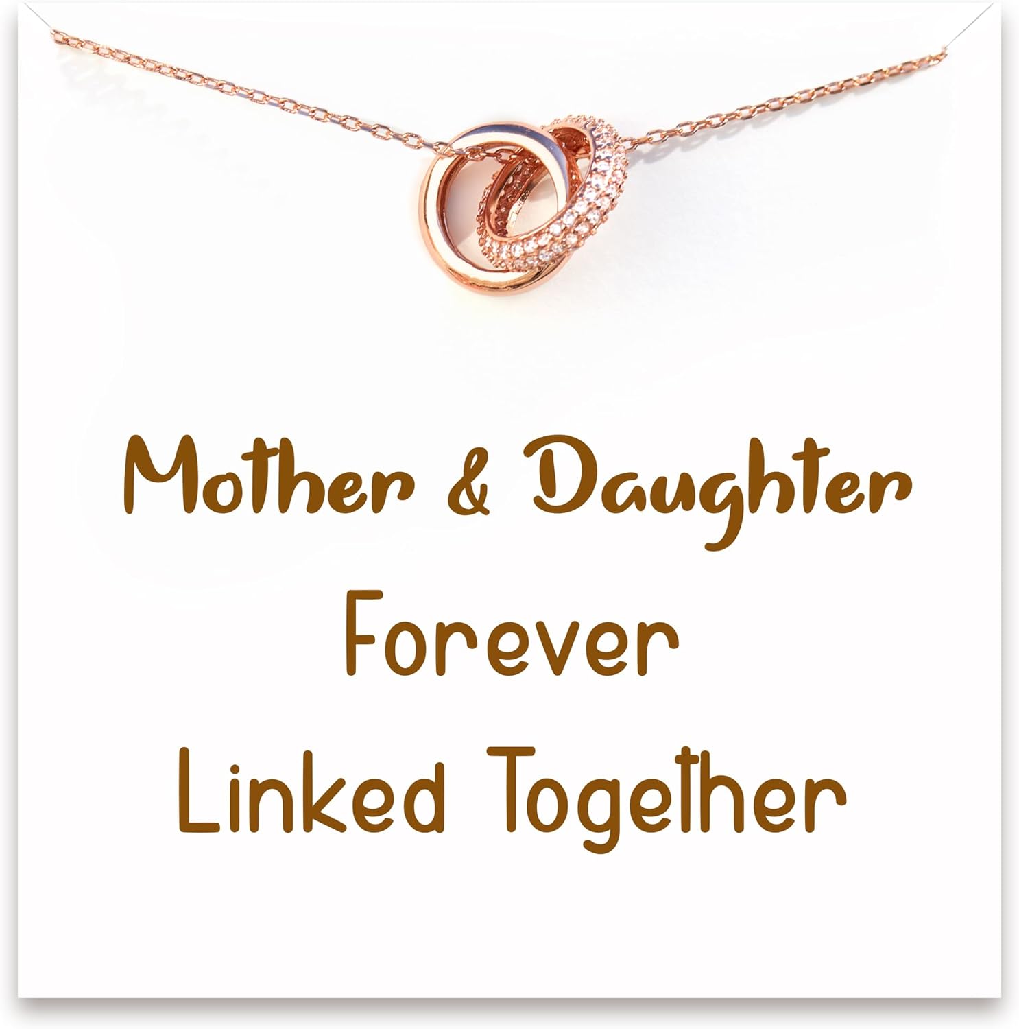 STORYJEWELLERY Mother Daughter Necklace, Gifts for Mom and Daughters, Daughter Birthday Gifts, Circle Pendant Jewelry for Mom