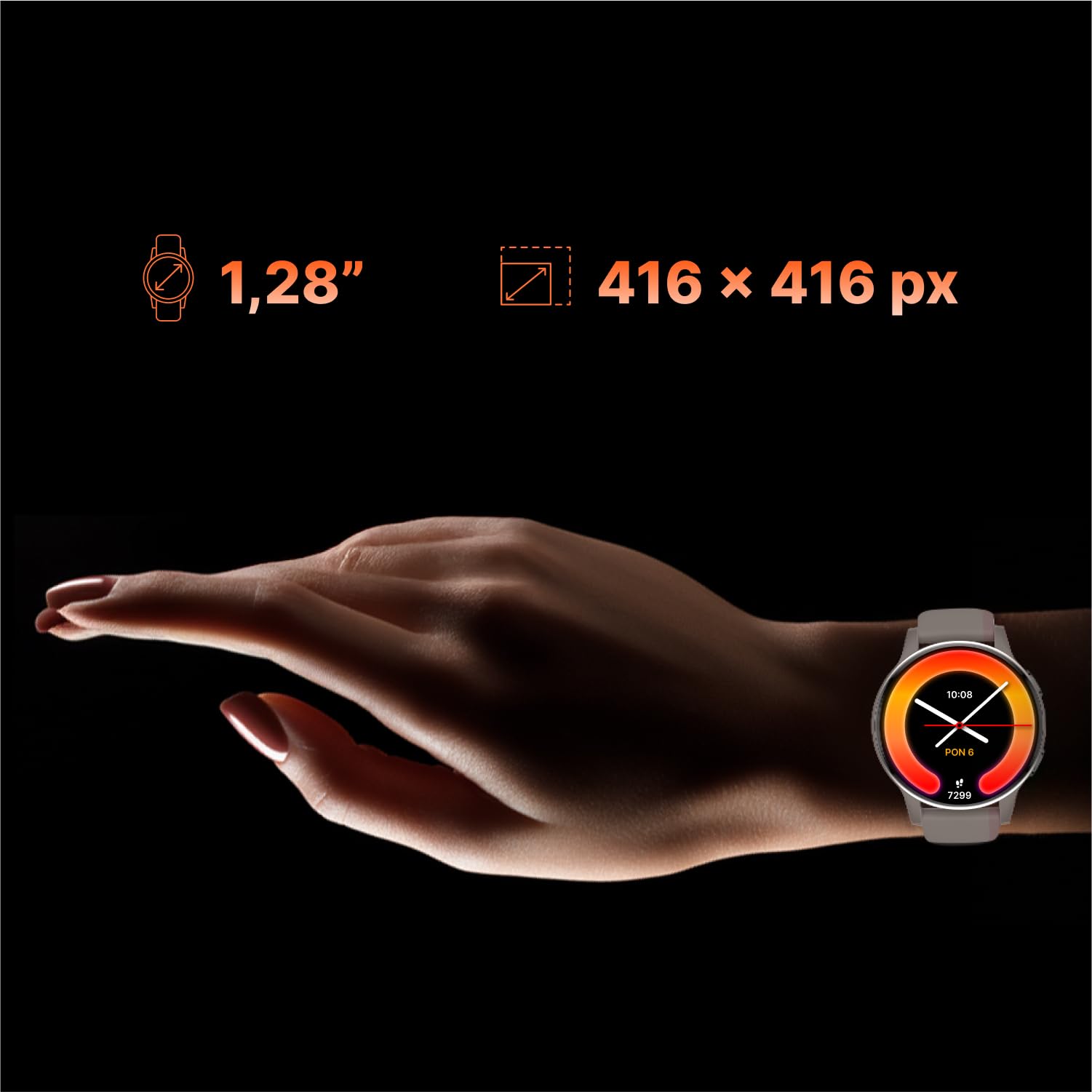 Forever Reloj inteligente IGO Watch 4 para mujer - AMOLED táctil, reloj redondo, monitor de sueño, deportes, fitness, alertas SMS, Bluetooth, resistente al agua IP67, blanco/rosa, 2 rayas, reloj