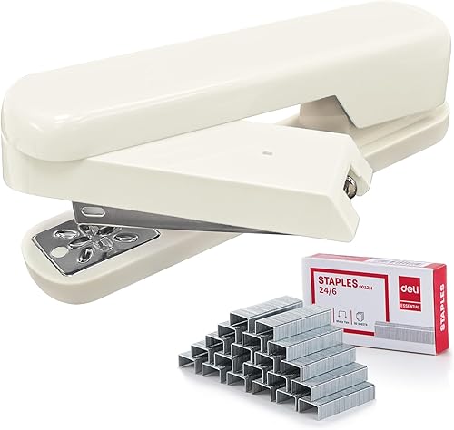 EZWORK Engrapadora giratoria con brazo oscilante, capacidad para 20 hojas, engrapadoras de escritorio con rotación de 360 grados para folletos o