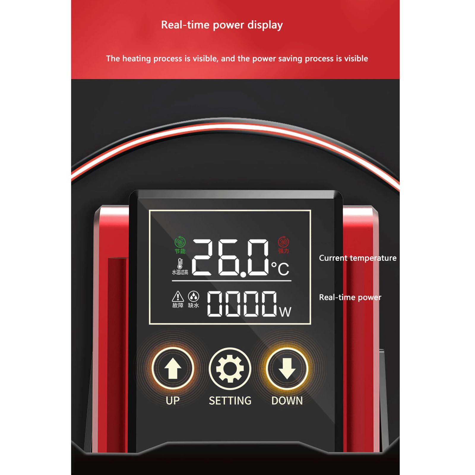 Riscaldatore a Risparmio energetico per Acquario Domestico, Inverter, riscaldatore a Risparmio energetico, Temperatura costante Automatica e Potenza Elevata, 1200 W (800 W)