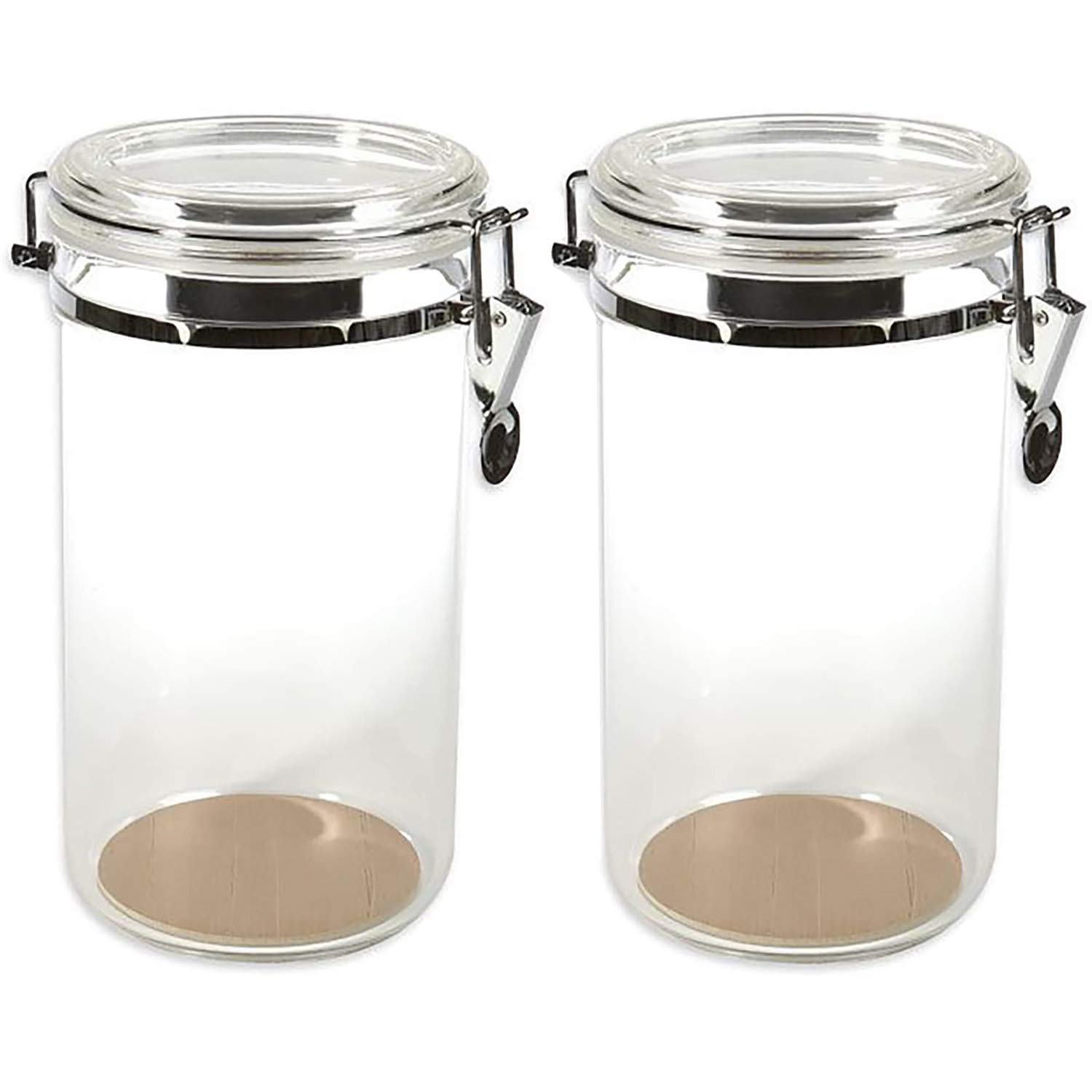 Prestige Import Group AJ25 25 Count Acrylic Humidor Jar with Humidifier and Spanish Cedar Interior Lining on Bottom - 2 Pack
