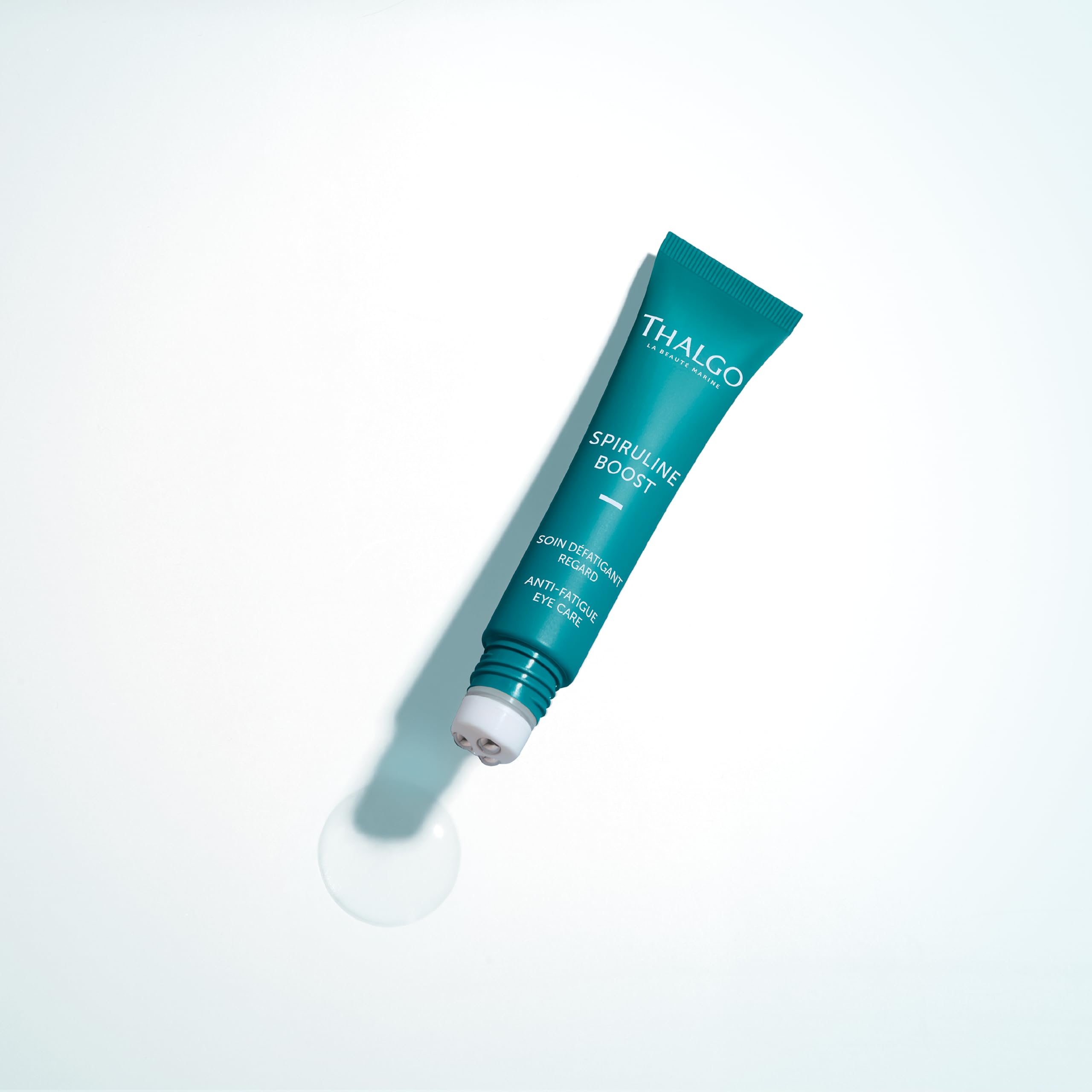 THALGO Spirulina Boost 2.0 Vitalisierende Augen-Pflege, 15 ml mit integrierten kühlenden Edelstahlkügelchen