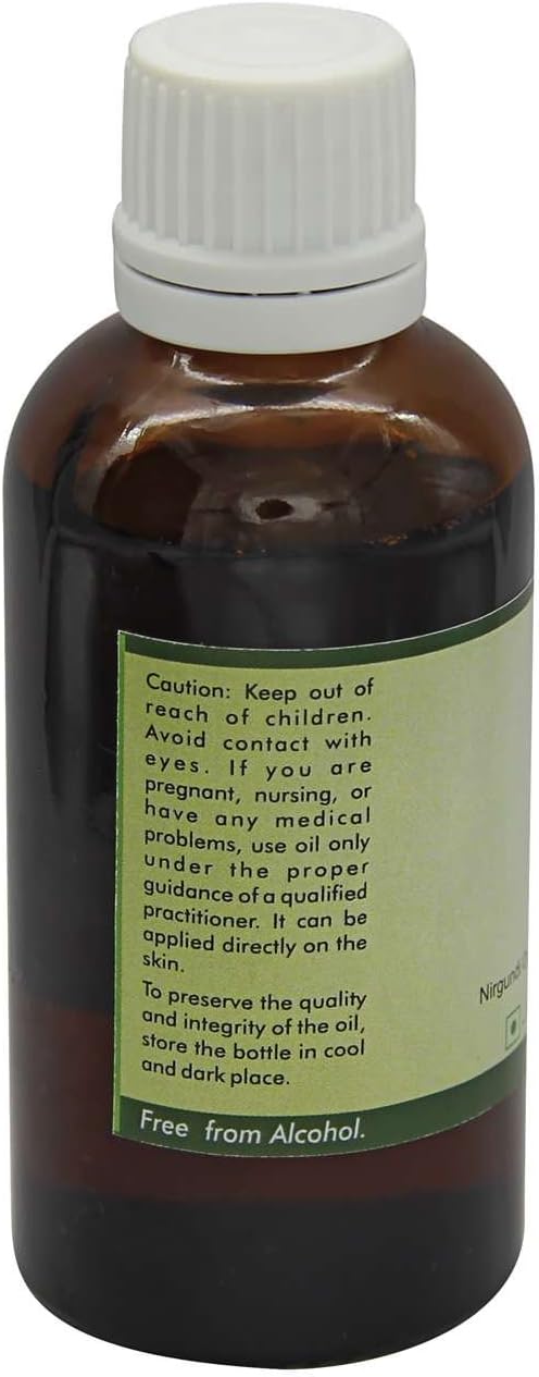 R V Essential Pure Nirgundi Carrier Oil 50ml (1.69oz)- Vitex Negundo Linn (100% Pure and Natural Cold Pressed)