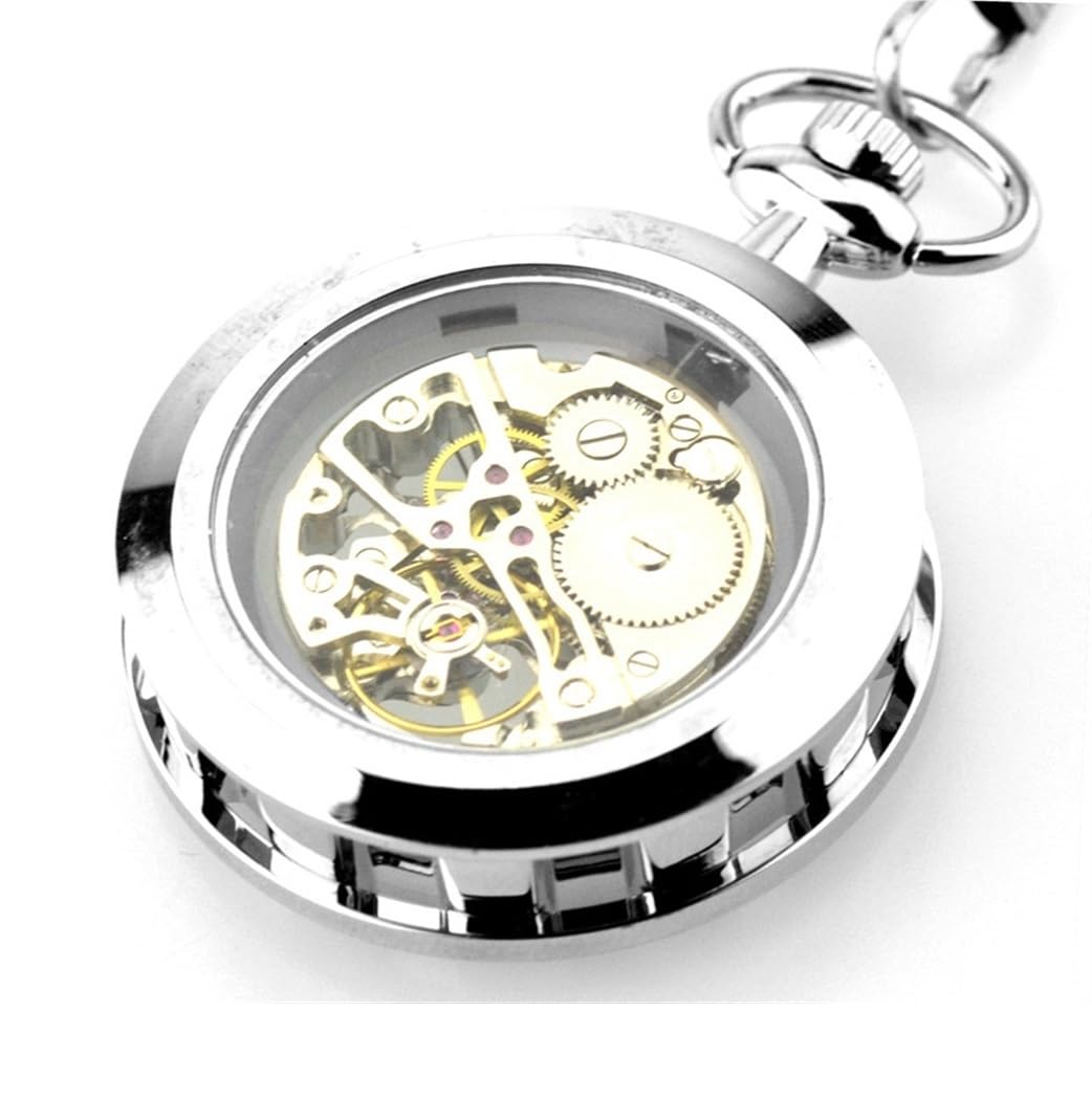 Vintage Zegarek Kieszonkowy Zegarki Kieszonkowe Dla Mężczyzn Vintage Dial Cyfry Rzymskie Skala Mechaniczny Zegarek Kieszonkowy Mężczyzn Elegancki