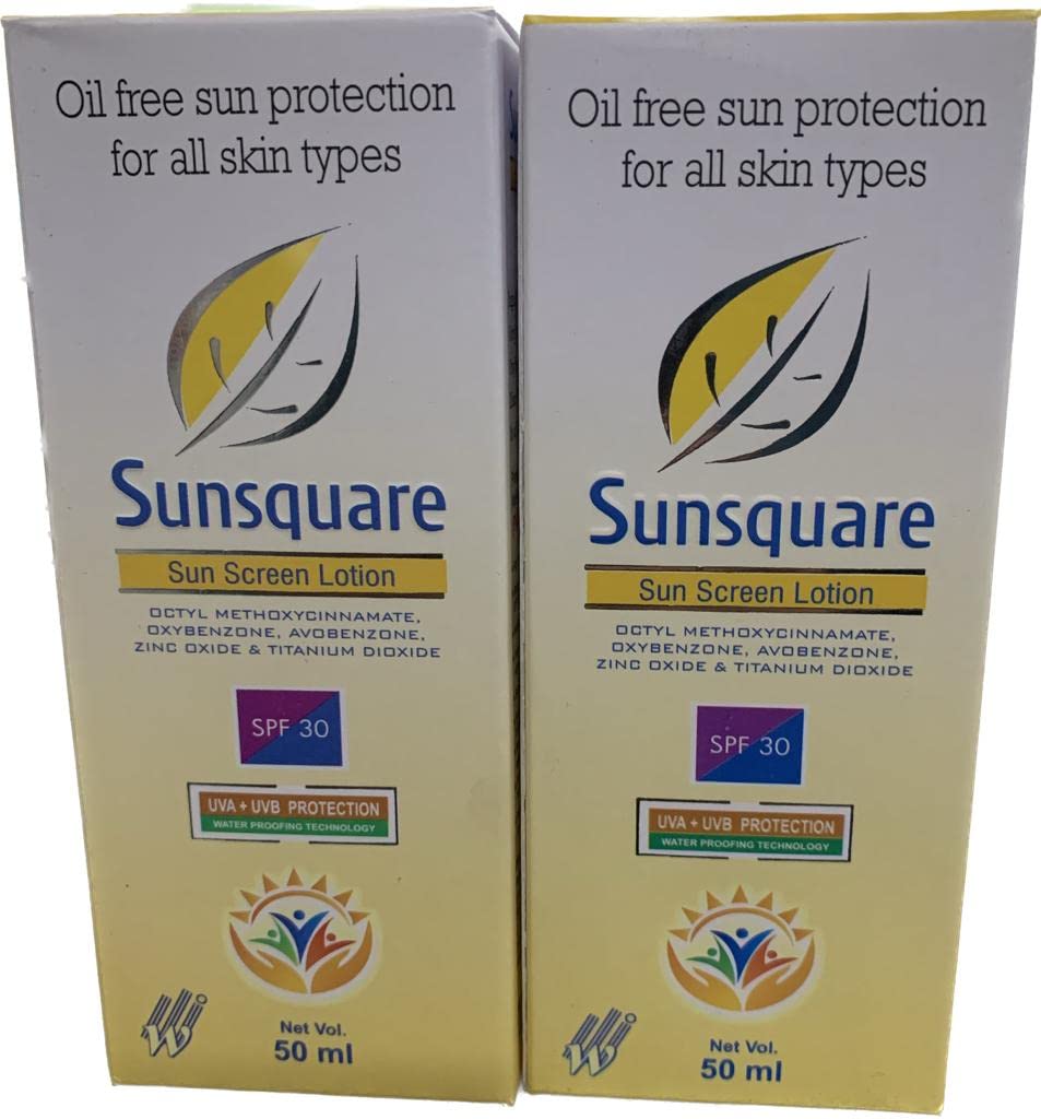 Sunsquare sunscreen lotion 50 ml with uva + uvb protection (pack of 2
