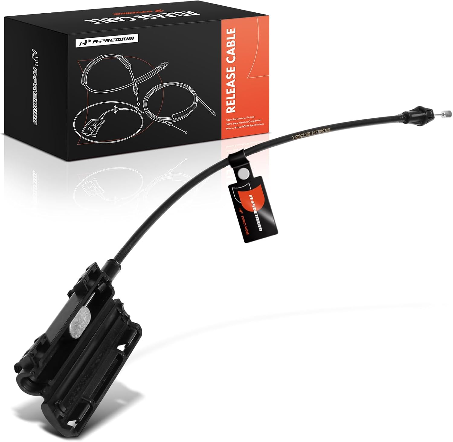 A-Premium Front Hood Latch Release Cable Without Handle Compatible with Ford F-250 F-350 F-450 F-550 Super Duty 2011-2016, 15 Inch, Latch to Safety Catch