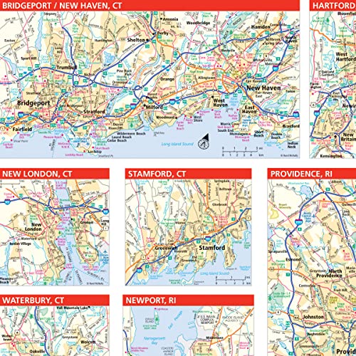 Rand McNally Easy to Read: Connecticut, Rhode Island State Map