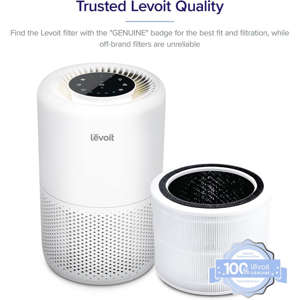 Levoit Core 200S-Rf Filtr do Oczyszczania Powietrza, Biały, 2 sztuki