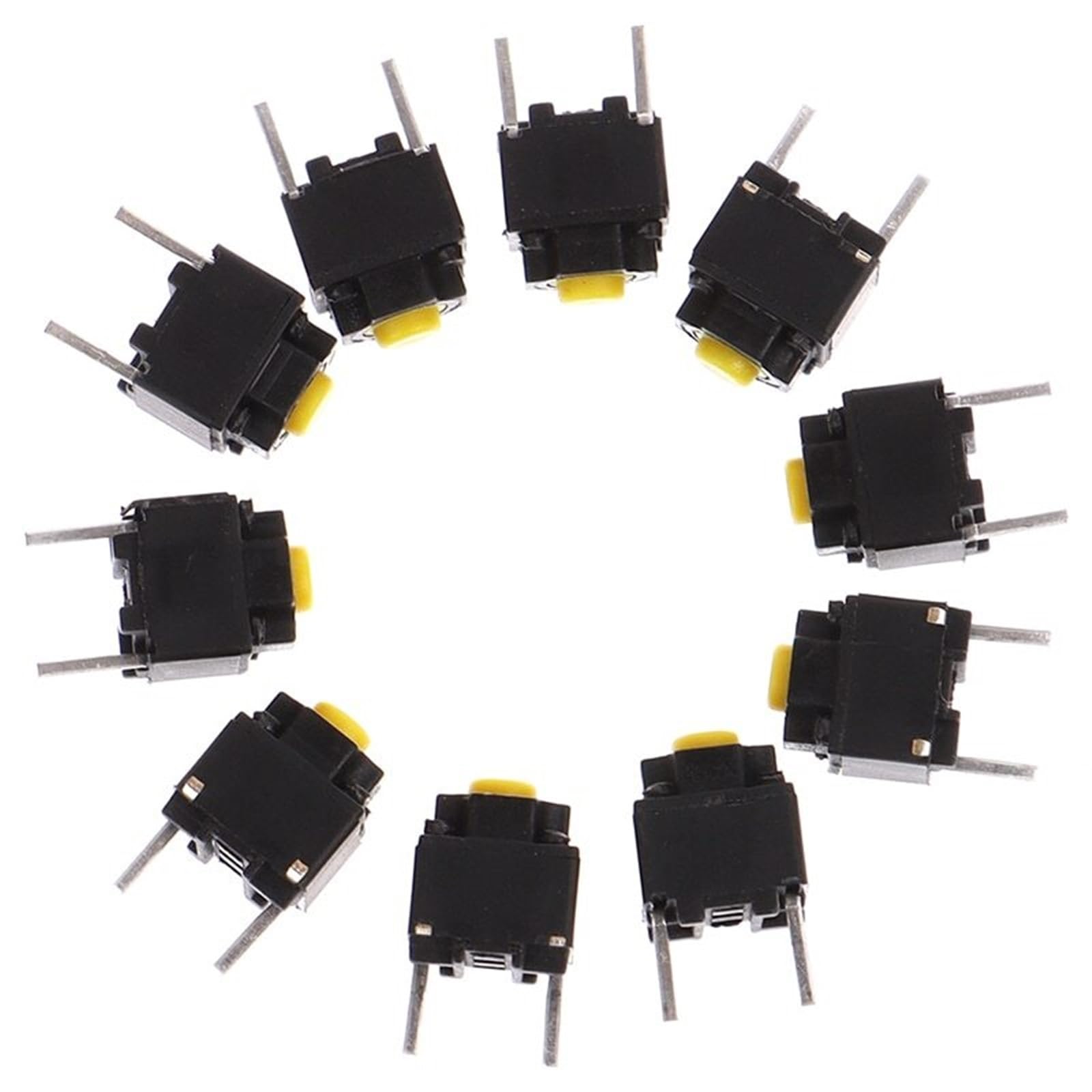 Interrupteur Silencieux Souris 6x6x7.3mm pour Remplacement et Réparation de Bouton Muet Filaire x10