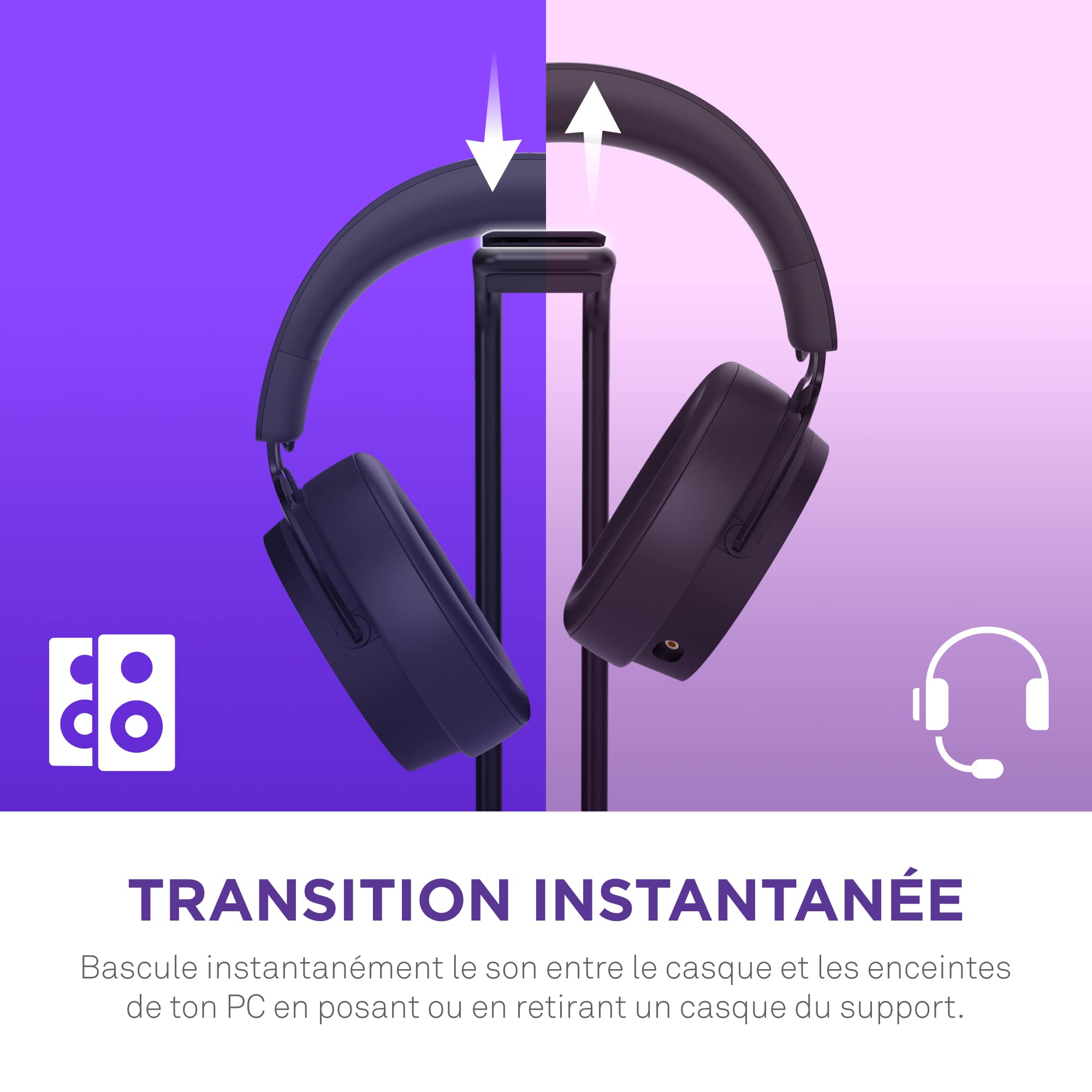 NZXT Relay SwitchMix - Support de Casque PC Gaming & mixeur Audio - AP-USMSM-B1 - Noir - Bascule Rapide du Son Entre Le Casque et Les Enceintes - Mixeur de qualité Studio - DTS 7.1