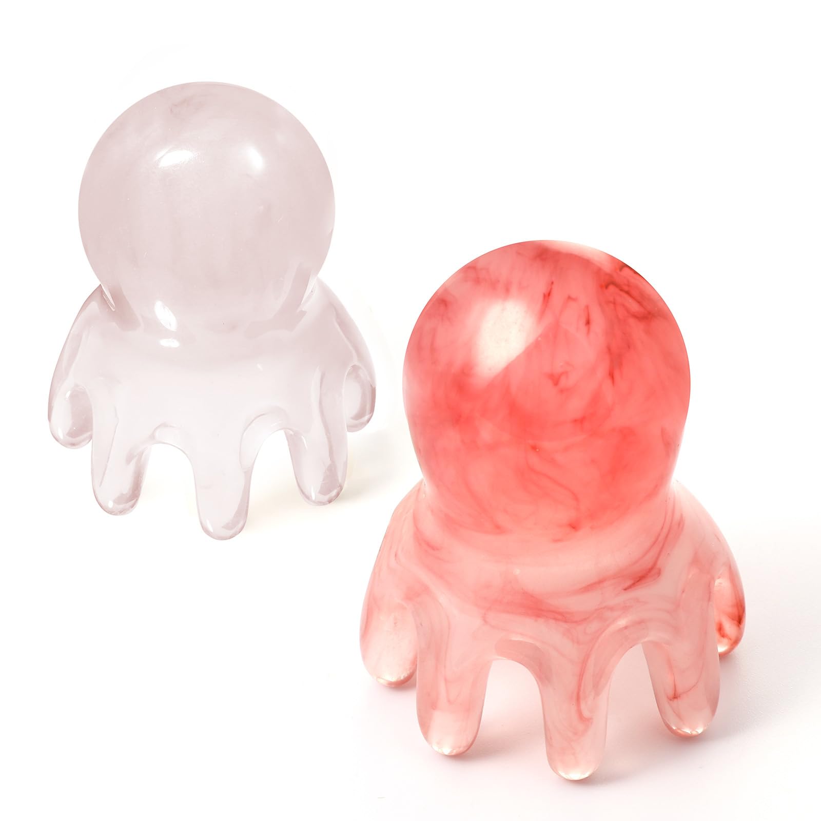 2 Pack Octopus Head Massager Comb Head Massage Tools Scalp Massager Scraper Acupressure Massagers for Deep Relaxation Hair