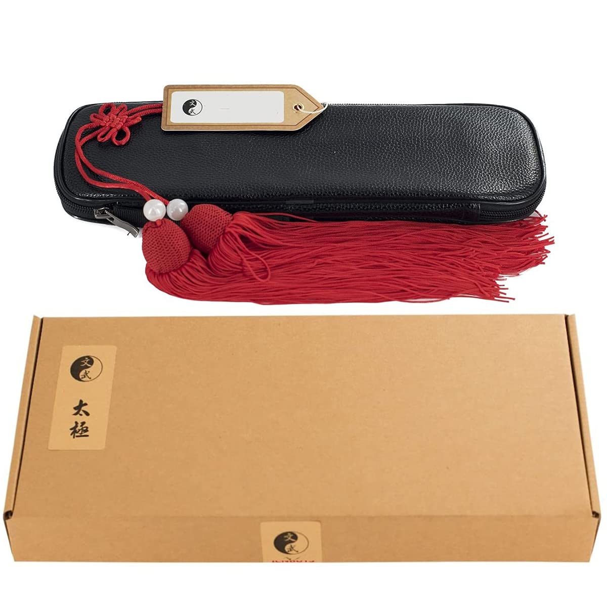 Espada De Taichi China Extensible con Bolsa De Cuero PU Roja