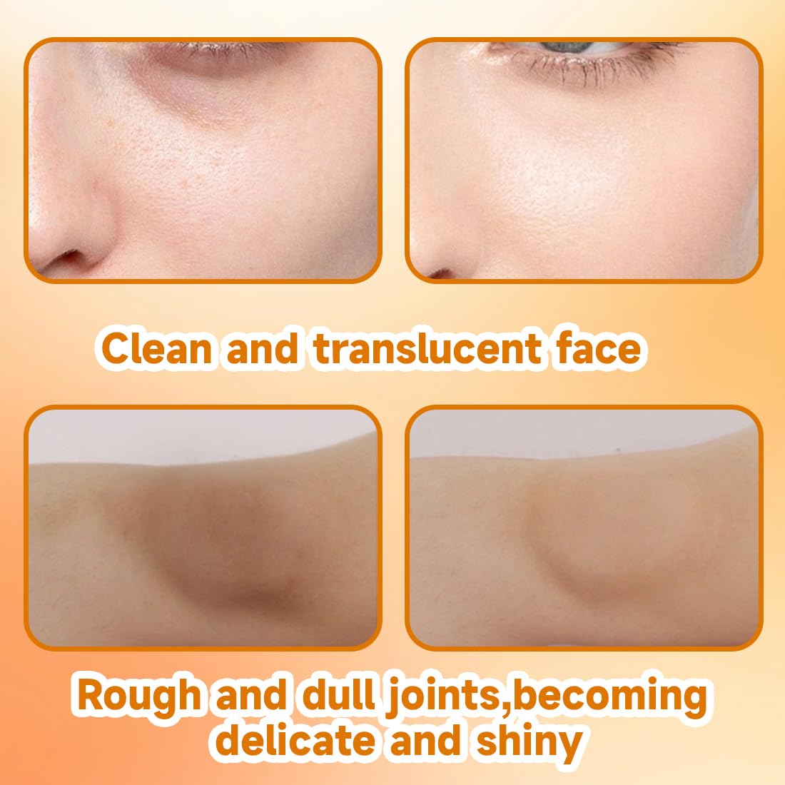 2 Pezzi Gentle Exfoliating Orange, Detergente Viso per la Pulizia Profonda della Pelle,Adatti per Uomini e Donne