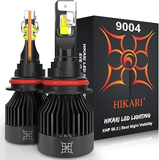 Hikari VisionPlus 9004/HB1 LED Bulbs,15000LM Dual Beam,30W TOP XHP50.2 LED Equivalent to 100W Ordinary LED, High Lumens LED Kit,Canbus Ready,IP68 Waterproof,Halogen Upgrade Replacement,6000K White