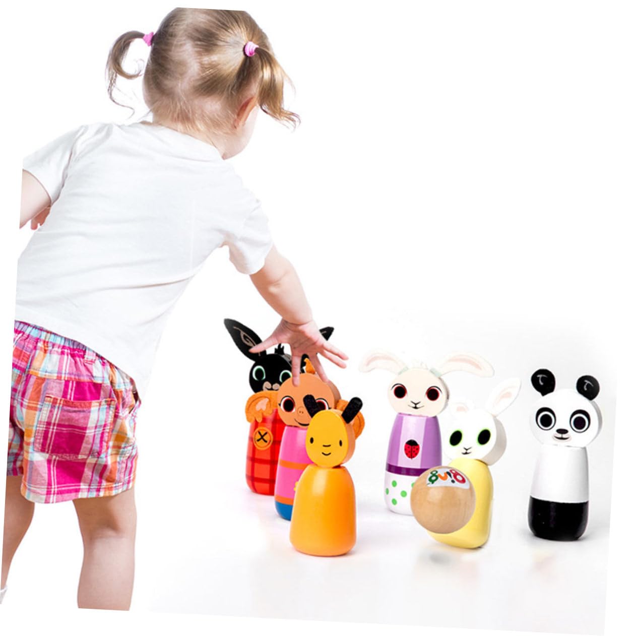 Sosoport Jeu de Bowling en Bois pour Garçon et Filles 1 Set, Animaux