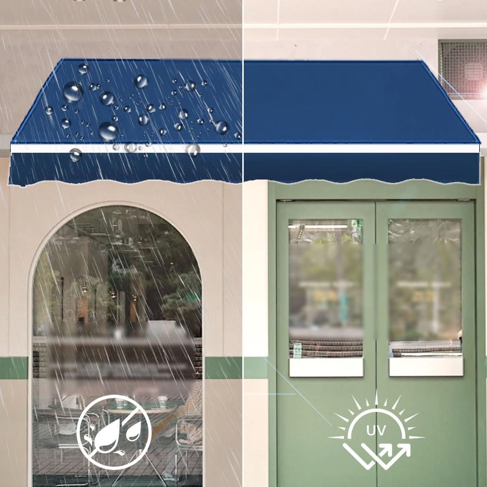 Bâche imperméable et résistante aux UV - 1,2 x 4 m - Tissu d'extérieur durable de rechange pour terrasse et cour - Matériau vert Sune pour une meilleure protection solaire